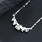 S925 Sterling Silver Smile Moissanite Necklace