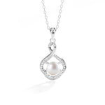 S925 Sterling Silver Moissanite Freshwater Pearl Necklace