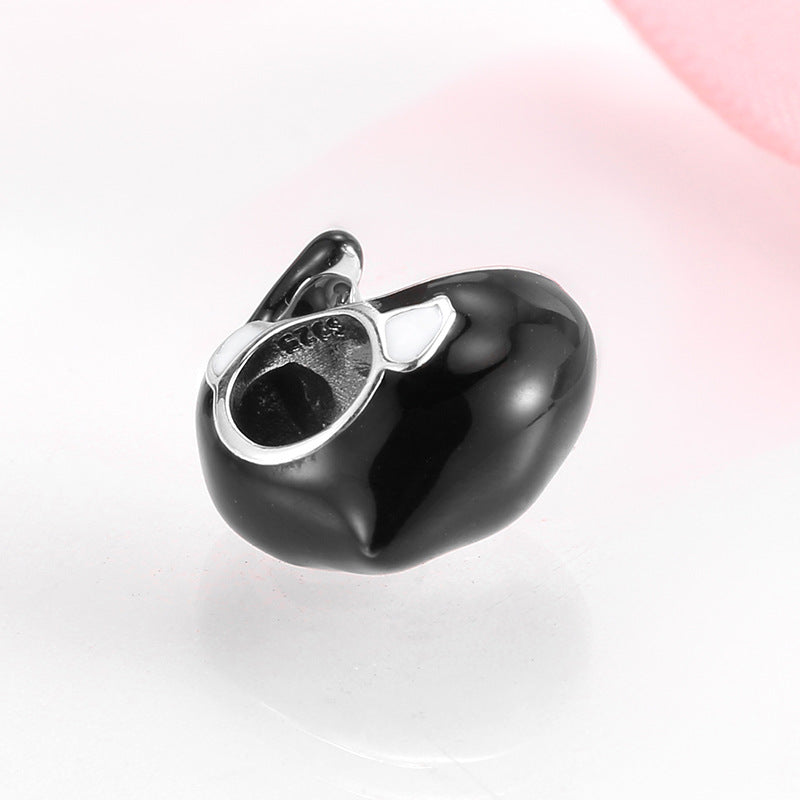 S925 Sterling Silver Orca Bead Pendant