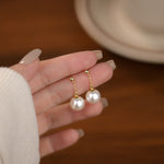 S925 Sterling Silver Pearl Drop Earrings