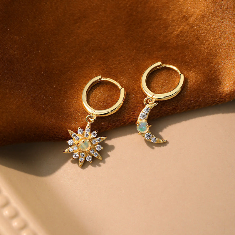 S925 Sterling Silver Earrings Set with Zirconia(A pair)