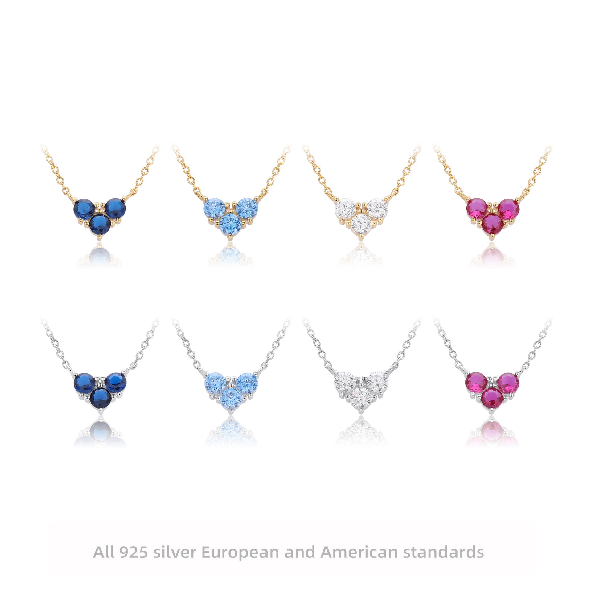 S925 Sterling Silver Niche Design Zirconia Necklace