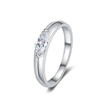 S925 Sterling Silver Solitaire Marquise Moissanite Ring