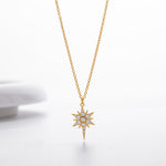 S925 Sterling Silver Zircon Star Necklace