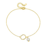 S925 Sterling Silver Natural Pearl Anklet