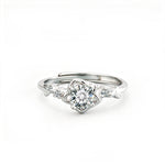S925 Sterling Silver Moissanite Asterism Guard Ring