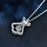 S925 Sterling Silver Moissanite Small Skirt Crown Clavicle Chain Pendant Necklace