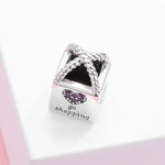 S925 Sterling Silver Loving Heart Handbag Zircon Pendant