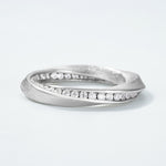 S925 Sterling Silver Twist Zircon Inlaid Ring