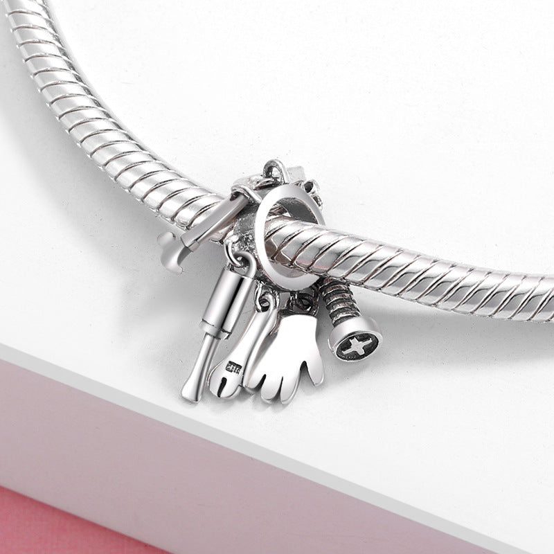 S925 Sterling Silver Daily Life Tool Pendant