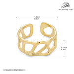 S925 Sterling Silver Fashionable and Unique Wrinkled Irregular Ring