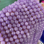 Round Amethyst Beads with Straight Holes for DIY Jewelry Making