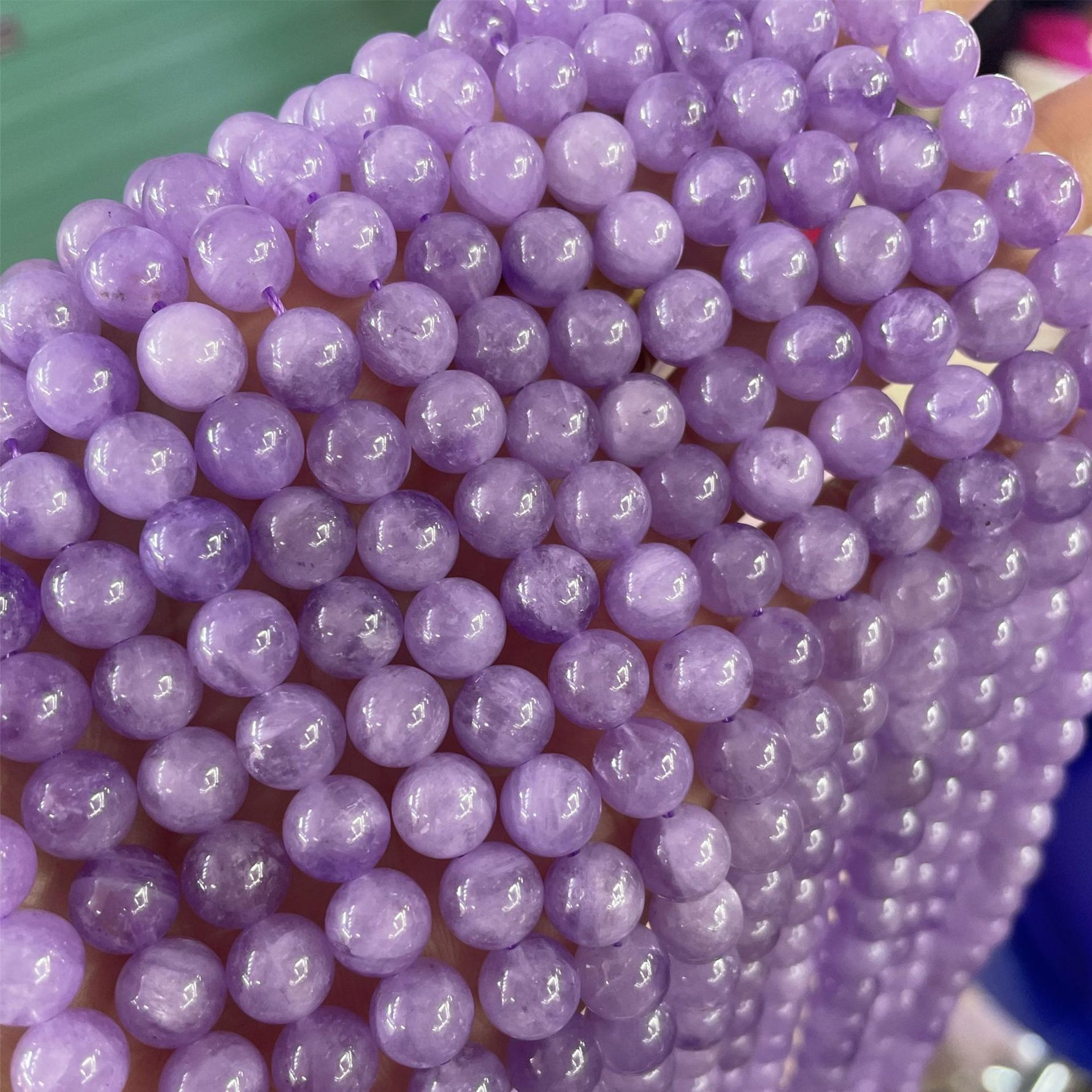 Round Amethyst Beads with Straight Holes for DIY Jewelry Making