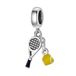 S925 Sterling Silver Tennis Rackets Pendant