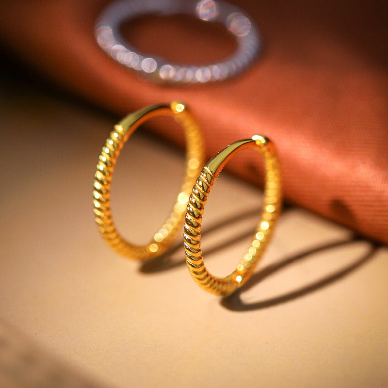 Plain S925 Sterling Silver Hoop Earrings