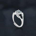 S925 Sterling Silver Moissanite Pairs of C Ring