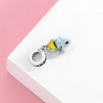 S925 Sterling Silver Seahorse Zircon Inlaid Pendant