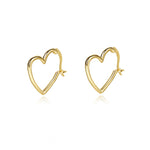 S925 Sterling Silver Heart Stud Earrings