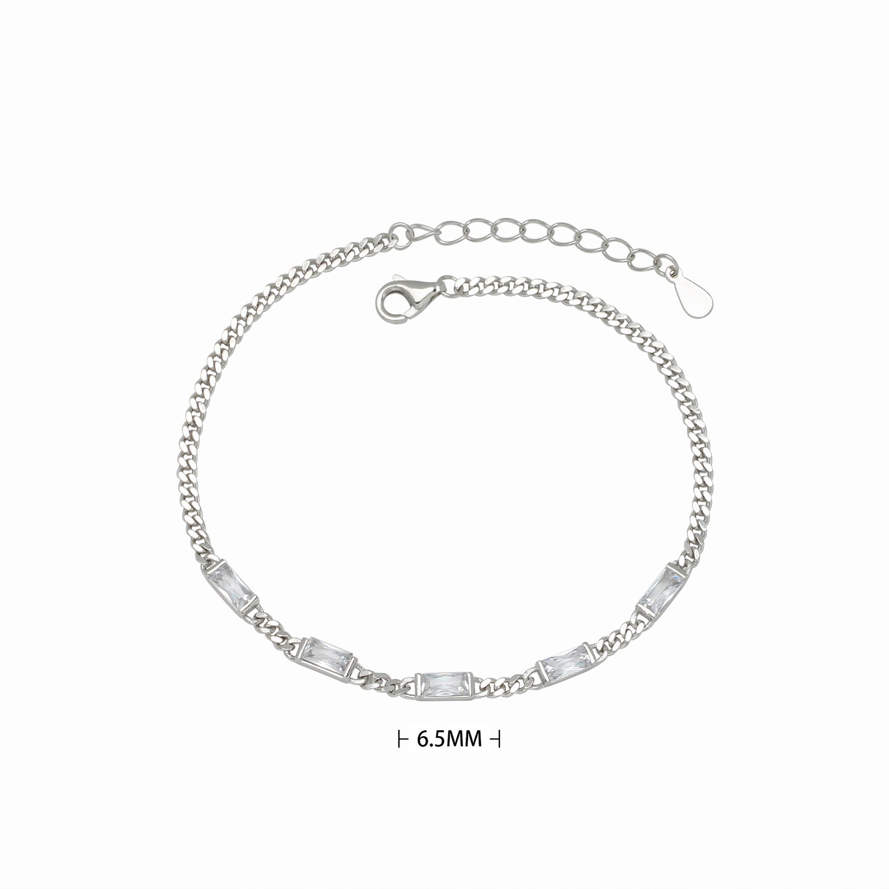 S925 Sterling Silver Cubic Zirconia Bracelet