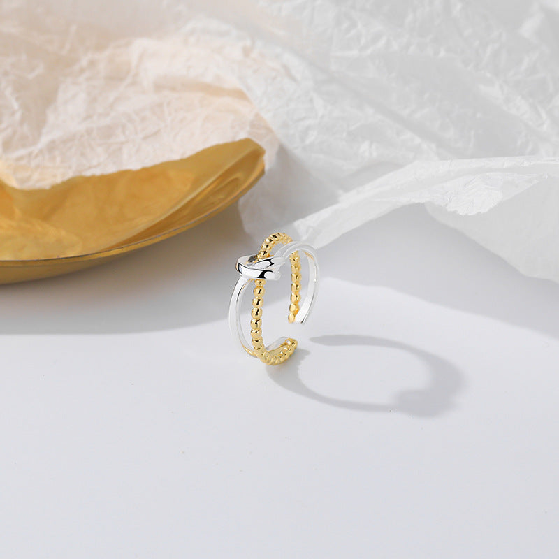 S925 Sterling Silver Open Knot Ring