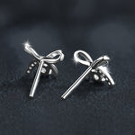 S925 Sterling Silver Moissanite Bow Earrings