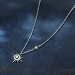 S925 Sterling Silver Moissanite Sun Pendant Necklace