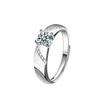 S925 Sterling Silver Moissanite Wedding Ring