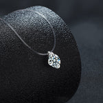 S925 Sterling Silver Moissanite Mermaid Tears Necklace