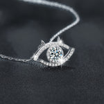 S925 Sterling Silver Moissanite Devil's Eye Pendant Necklace
