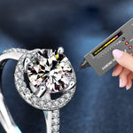 925 Sterling Silver Four-Prong Moissanite Ring