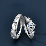 S925 Sterling Silver Moissanite Starry Lovers Ring