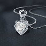 S925 Sterling Silver Moissanite Love Pendant Necklace