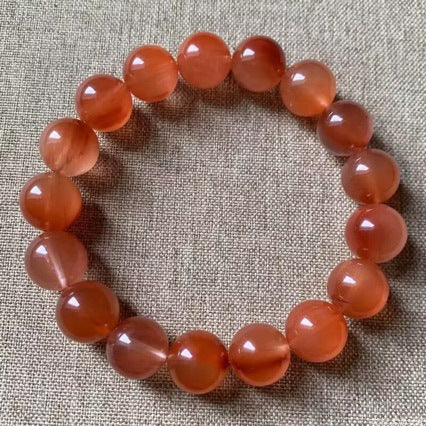 Natural Red Rabbit Hair Quartz Bracelet