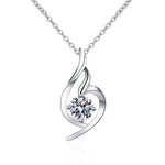 S925 Sterling Silver Moissanite Angel Pendant Necklace