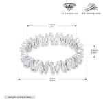 925 Sterling Silver Korean-Style V-Shaped Ring with Inlaid Zirconia