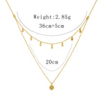 S925 Sterling Silver Double-Layer Simple Dot Zircon Necklace