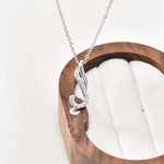 S925 Sterling Silver Moissanite Hook Pendant Necklace