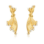 S925 Sterling Silver Gold Plated Mini Dress Zircon Earrings