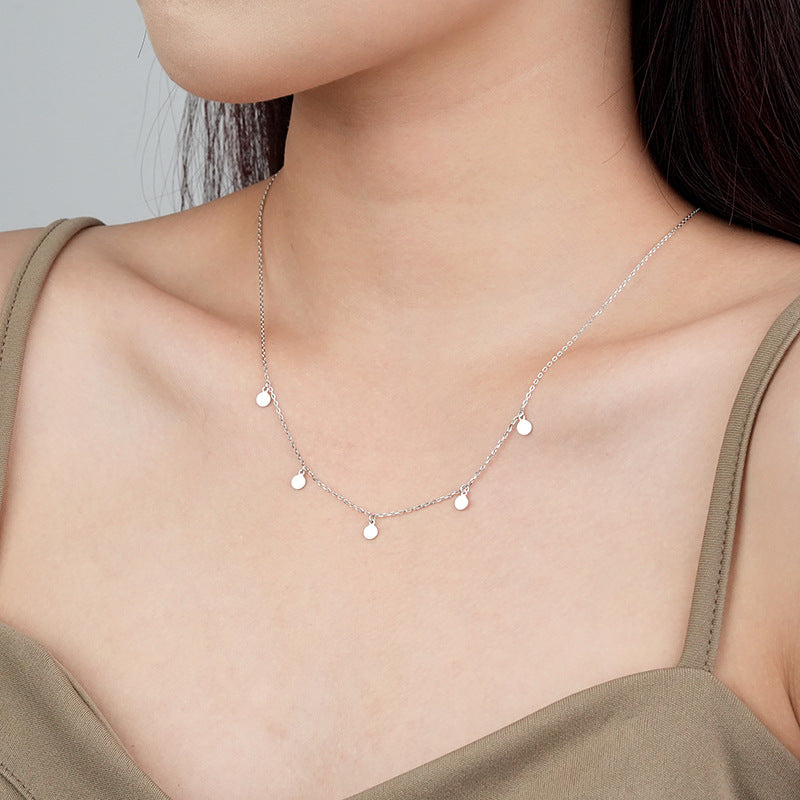 S925 Sterling Silver Disc Necklace