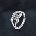 S925 Sterling Silver Moissanite Pairs of C Ring