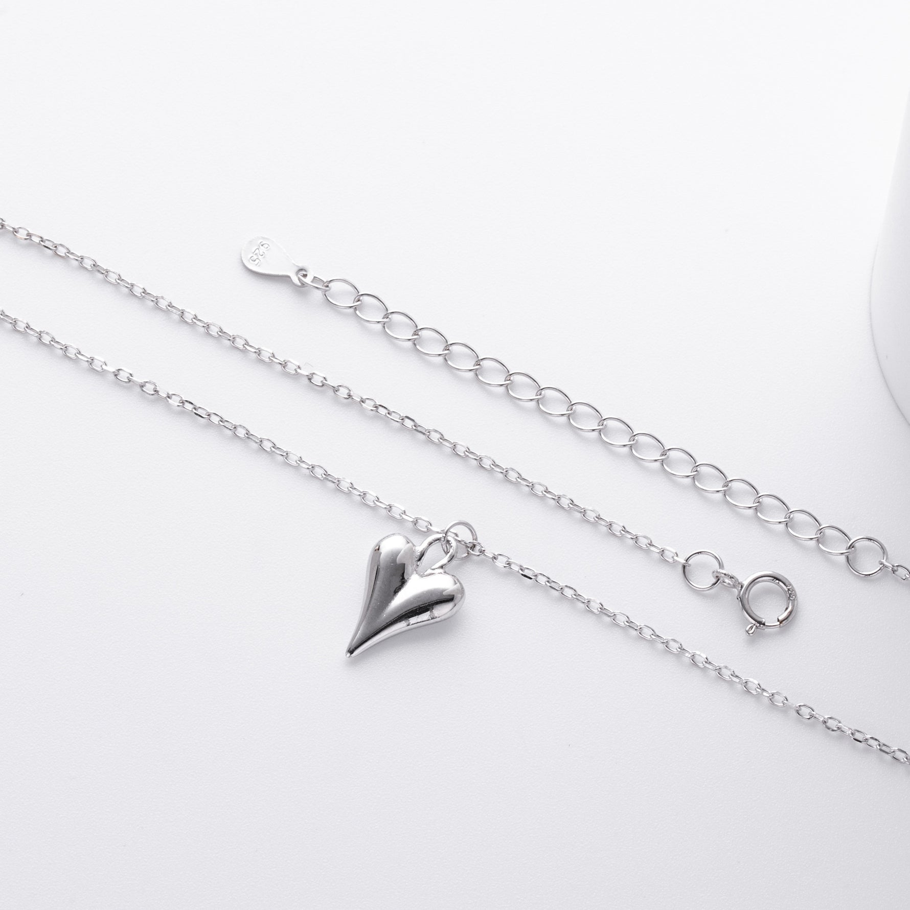 S925 Sterling Silver Heart Necklace