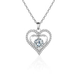 S925 Sterling Silver Moissanite Love Pendant Necklace