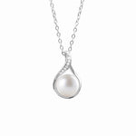 S925 Sterling Silver Moissanite Natural Freshwater Pearl Necklace