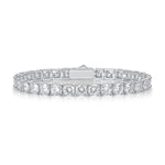 New S925 sterling silver tennis chain fully set with moissanite.