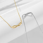 S925 Sterling Silver 8-Word Pendant Zircon Inlaid Necklace