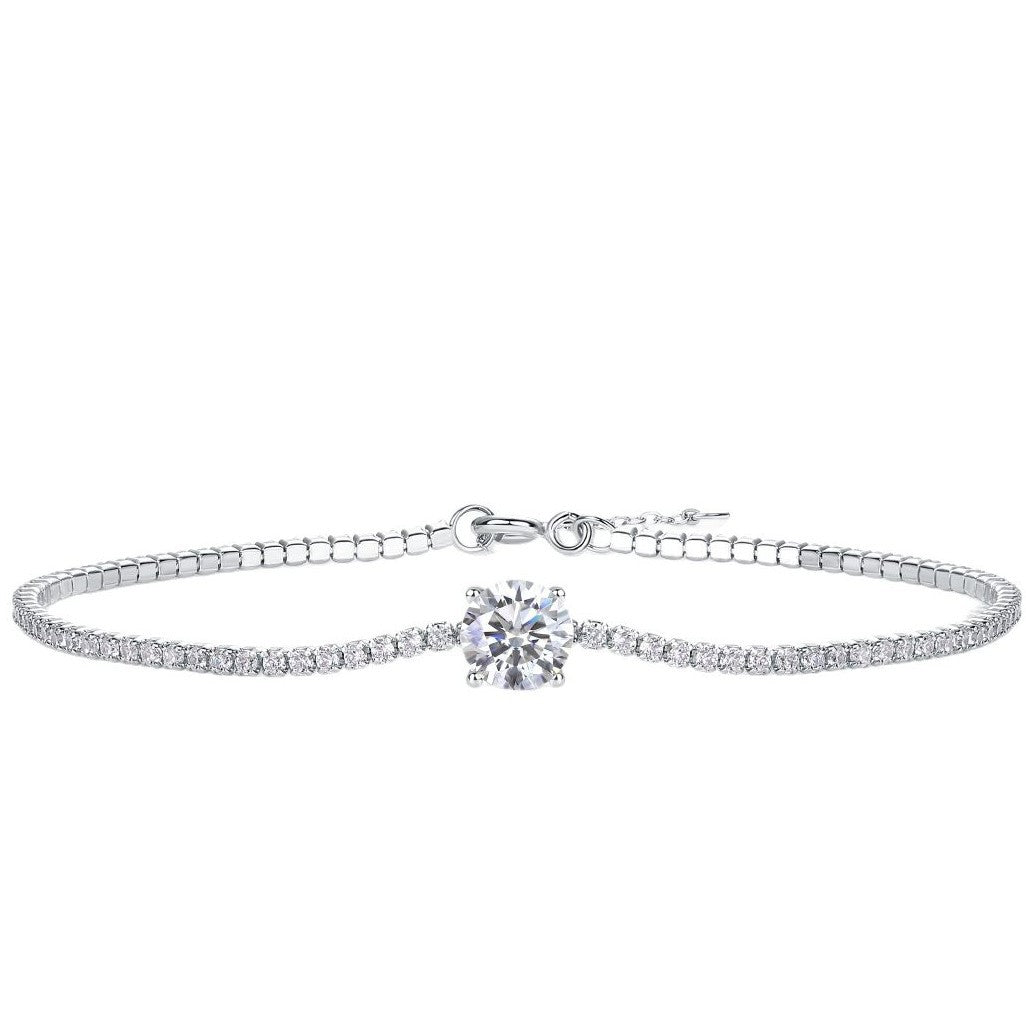 S925 Silver "Dawn Dew" Moissanite Bracelet