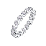 925 Sterling Silver Moissanite Eternity Band