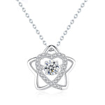 S925 Sterling Silver Moissanite Five-Pointed Star Pendant Necklace