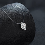 S925 Sterling Silver Moissanite Heart-Shaped Fish Line Necklace