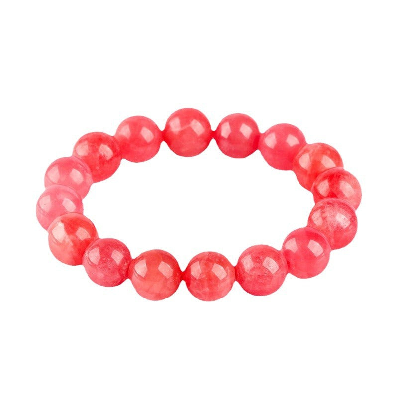 High-quality natural ice-grade rhodochrosite bracelet